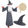 DEGUISEMENT GANDALF LE SEIGNEUR DES ANNEAUX MAGICIEN GRIS TAILLE L-XL