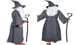 DEGUISEMENT GANDALF LE SEIGNEUR DES ANNEAUX MAGICIEN GRIS TAILLE L-XL