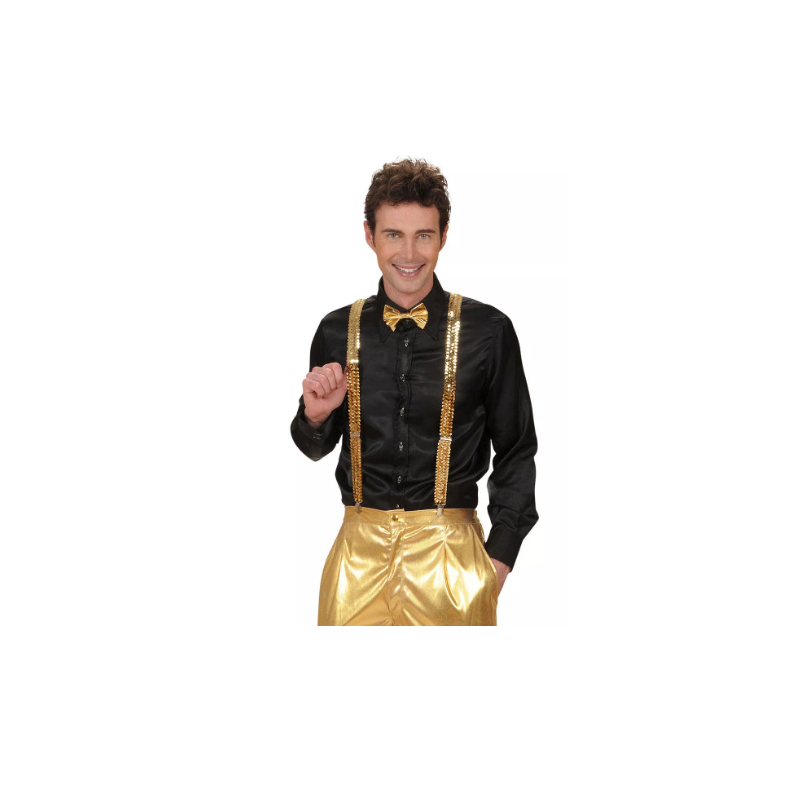 BRETELLES SEQUINS OU PAILLETTES OR