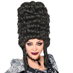 PERRUQUE GOTHIQUE MARQUISE NOIRE EXTRA HAUTE