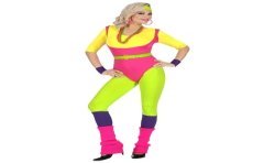 DEGUISEMENT FEMME PROF D'AEROBIQUE ANNEES 80 TAILLE L