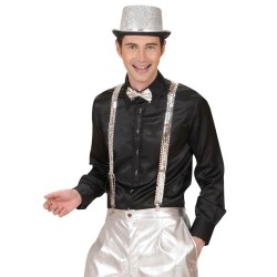 BRETELLES SEQUINS OU PAILLETTES ARGENT