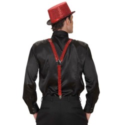 BRETELLES SEQUINS OU PAILLETTES ROUGE