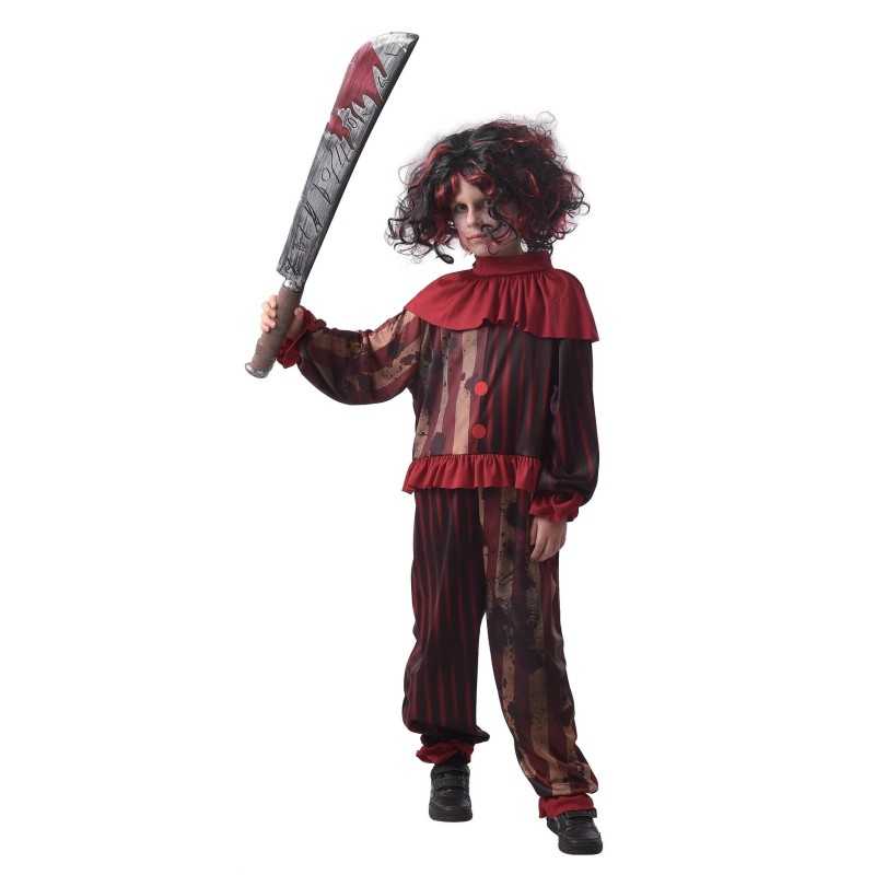 DEGUISEMENT HALLOWEEN CLOWN DIABOLIQUE ENFANT HORREUR 5-6 ANS