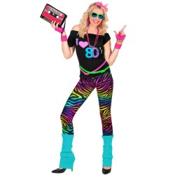 GUETRES JAMBIERES BLEU TURQUOISE FLUO ANNEES 80