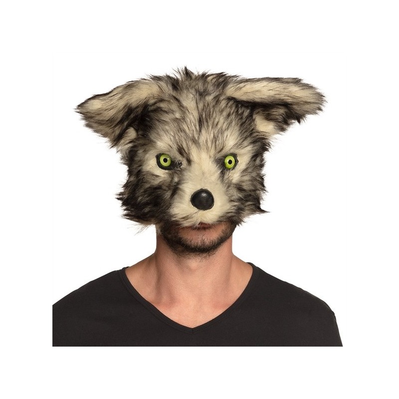 DEMI MASQUE LOUP-GAROU PELUCHE  DEMI MASQUE LOUP-GAROU PELUCHE