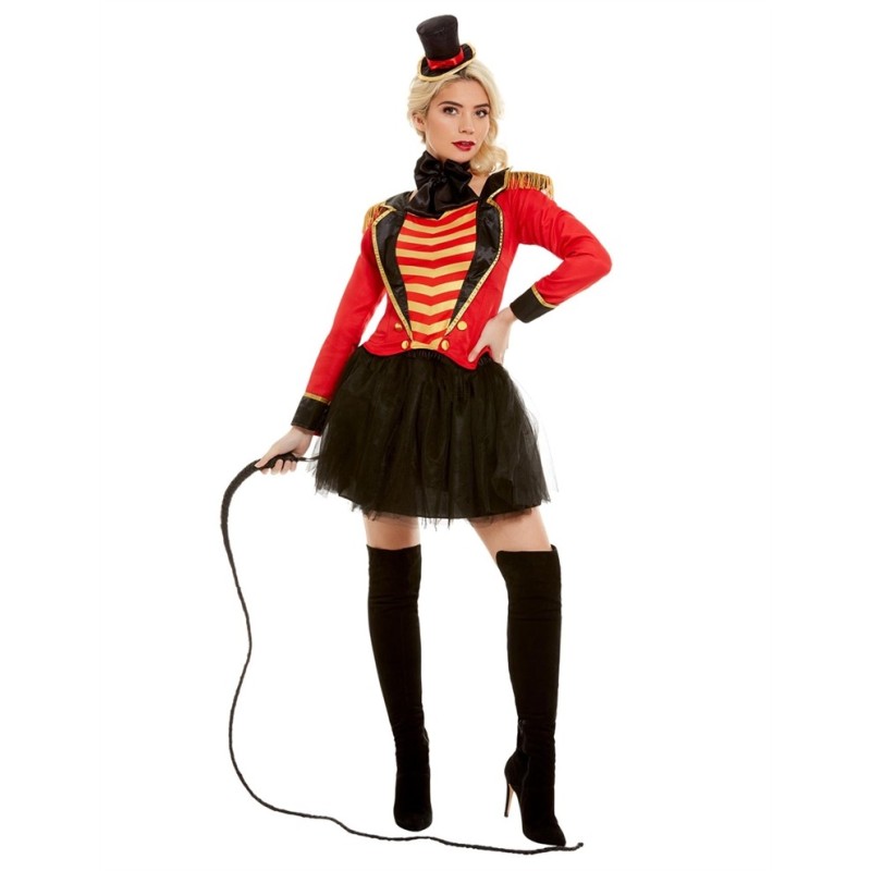 DEGUISEMENT MME LOYAL CIRQUE ROUGE NOIR ET OR TAILLE L