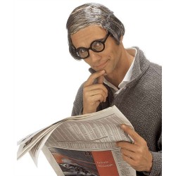 PERRUQUE VIEIL HOMME OU VIEUX CRANE CHAUVE CHEVEUX GRIS