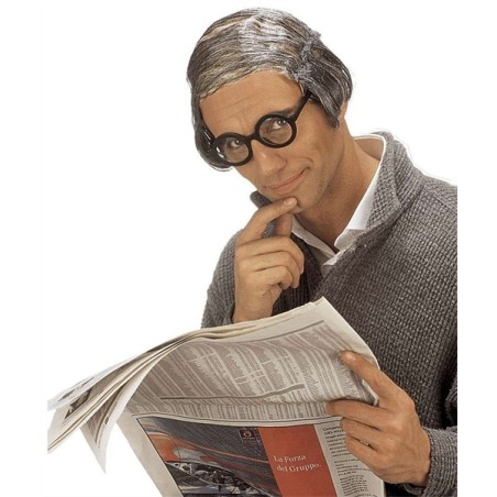 PERRUQUE VIEIL HOMME OU VIEUX CRANE CHAUVE CHEVEUX GRIS