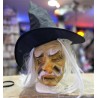 MASQUE VIEUX SORCIER ADULTE CHAPEAU NOIR MASQUE VIEUX SORCIER ADULTE CHAPEAU NOIR