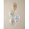 6 BALLONS LATEX WELCOME BABY MIX PASTEL BLEU 30 CM