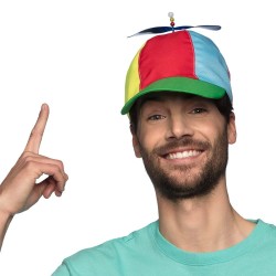 CASQUETTE MULTICOULEUR AVEC HELICE OU CASQUETTE HELICOPTERE