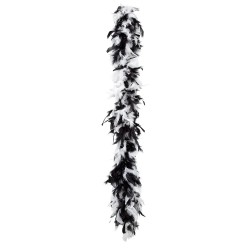 BOA PLUMES BLANC ET NOIR 80 CM 50 G