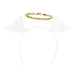 SERRE-TETE TIARE AUREOLE HALO + AILES D'ANGE OR ANGELA
