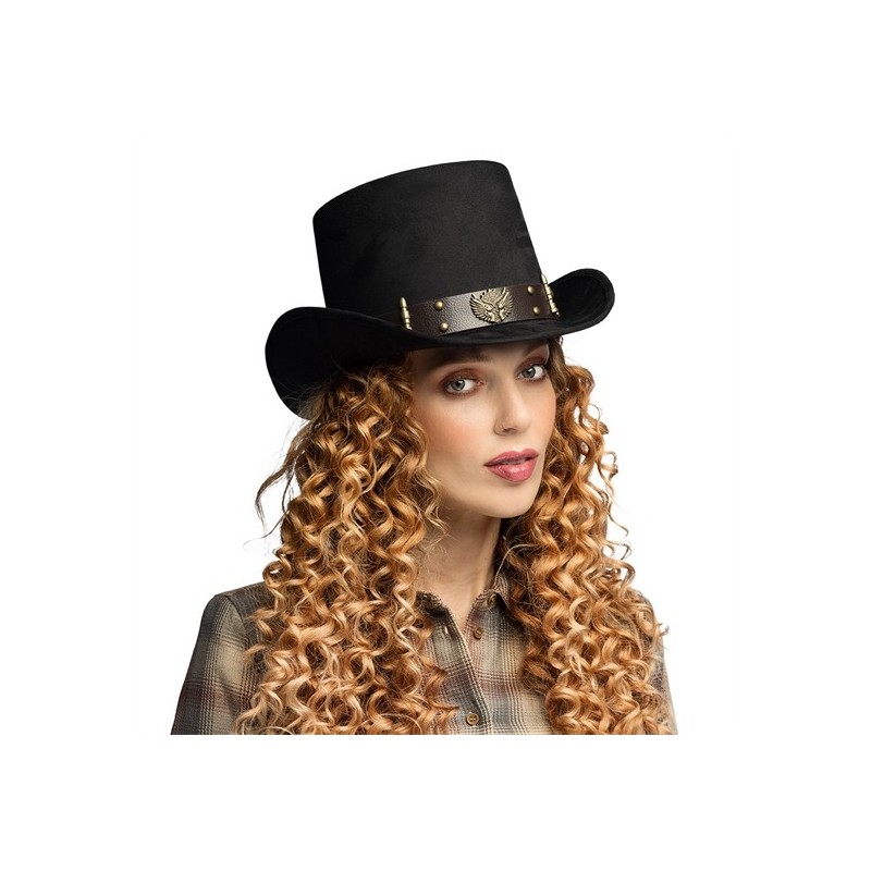 CHAPEAU HAUT DE FORME STEAMPUNK BULLETPUNK NOIR CHAPEAU HAUT DE FORME STEAMPUNK BULLETPUNK NOIR