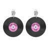 BOUCLE D'OREILLES DISQUE VINYL ANNEES 50 A 80 DISCO