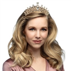 DIADEME TIARE SERRE TETE ROYAL SOPHIA OR