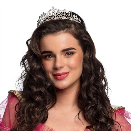 DIADEME TIARE PRINCESSE ARGENT PIERRES BRILLANTES ROYAL MARY