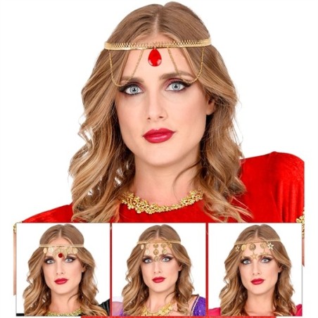 BIJOU DIADEME SERRE TETE DANSEUSE ORIENTALE ADULTE METAL OR