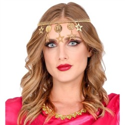 BIJOU DIADEME SERRE TETE DANSEUSE ORIENTALE ADULTE METAL OR