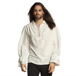 DEGUISEMENT CHEMISE PIRATE OU MEDIEVALE BLANCHE TAILLE M