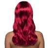 PERRUQUE CHEVEUX LONGS AVEC FRANGE CHIQUE ROUGE RUBIS PERRUQUE CHEVEUX LONGS AVEC FRANGE CHIQUE ROUGE RUBIS
