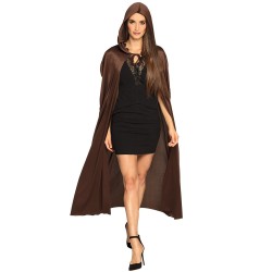 CAPE ADULTE AVEC CAPUCHE DUSK MARRON 180 CM 