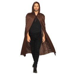 CAPE ADULTE AVEC CAPUCHE DUSK MARRON 180 CM 