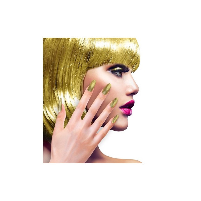 SET 12 ONGLES ADHESIFS OR PAILLLETTES SET 12 ONGLES ADHESIFS OR PAILLLETTES