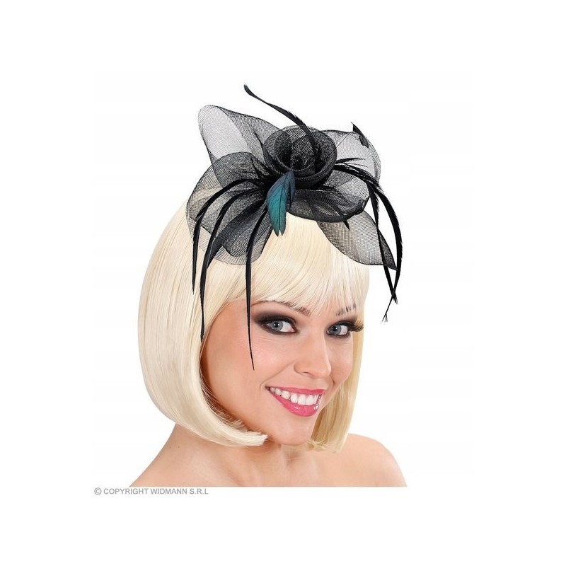 SERRE-TETE AVEC NOEUD EN TULLE ET PLUMES SERRE-TETE AVEC NOEUD EN TULLE ET PLUMES