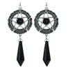 PAIRE DE BOUCLES D'OREILLES GOTHIQUES SATANIQUES NOIRES PAIRE DE BOUCLES D'OREILLES GOTHIQUES SATANIQUES NOIRES