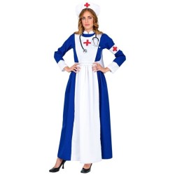 DEGUISEMENT INFIRMIERE 1900 VINTAGE OU RETRO TAILLE M ROBE + COIFFE + BRASSARD