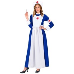 DEGUISEMENT INFIRMIERE 1900 VINTAGE OU RETRO TAILLE M ROBE + COIFFE + BRASSARD