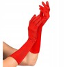 LONGS GANTS SATINES ROUGE 40 CM