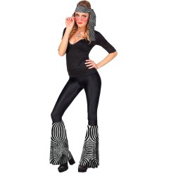 SET 70'S FASHION ZEBRE BANDEAU ET JAMBIERES