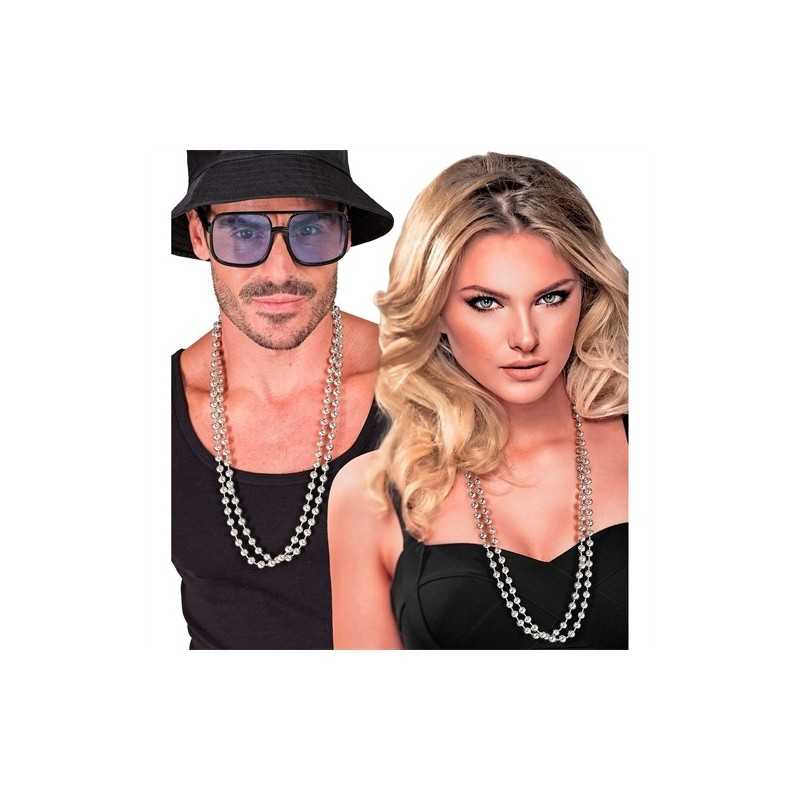 2 COLLIERS DE PERLE ARGENT 40 CM