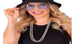 2 COLLIERS DE PERLE ARGENT 40 CM