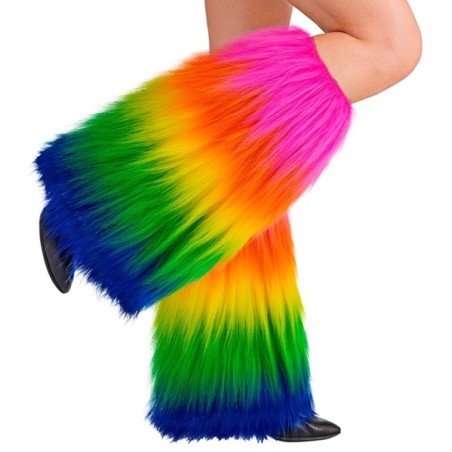 JAMBIERES OU GUETRES  PELUCHE ARC EN CIEL