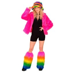 JAMBIERES OU GUETRES  PELUCHE ARC EN CIEL