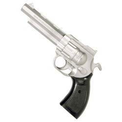 PISTOLET GANGSTER EN PLASTIQUE CROSSE NOIRE 20 CM