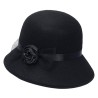 CHAPEAU CHARLESTON NOIR ANNEES 20 FEMME