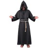 DEGUISEMENT MOINE NOIR TAILLE XXL ROBE A CAPUCHE CEINTURE  DEGUISEMENT MOINE NOIR TAILLE XXL ROBE A CAPUCHE CEINTURE