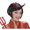 SERRE TETE CORNES DE DIABLE PLASTIQUE ROUGE SERRE TETE CORNES DE DIABLE PLASTIQUE ROUGE