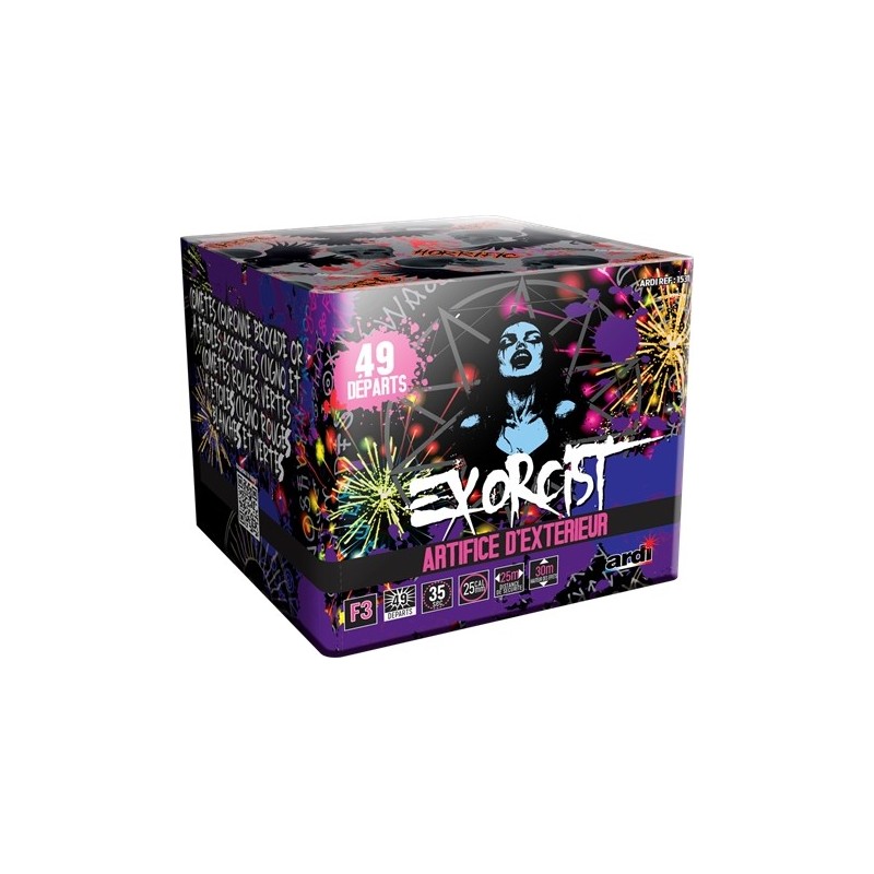 BATTERIE FEU D'ARTIFICE EXORCIST 49 DEPART  BATTERIE FEU D'ARTIFICE EXORCIST 49 DEPART