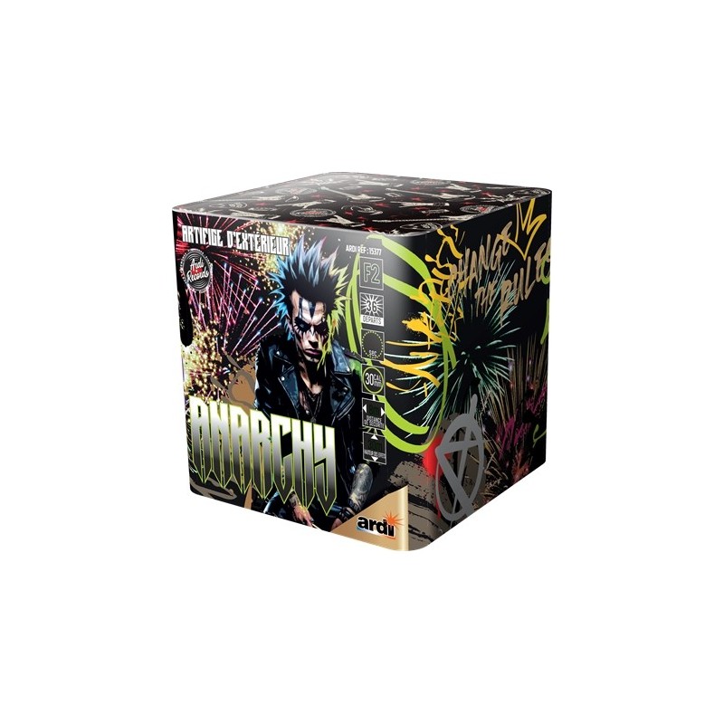 BATTERIE FEU D'ARTIFICE ANARCHY 36 DEPARTS  BATTERIE FEU D'ARTIFICE ANARCHY 36 DEPARTS