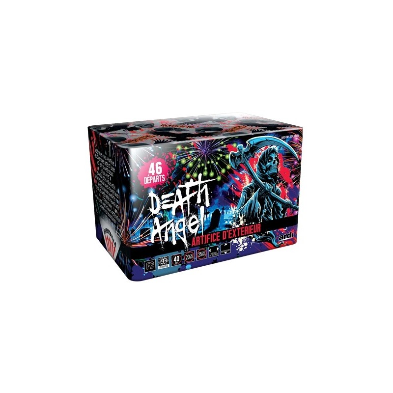 BATTERIE FEU D'ARTIFICE HORRIFIC® - DEATH ANGEL 46 DEPARTS  BATTERIE FEU D'ARTIFICE HORRIFIC® - DEATH ANGEL 46 DEPARTS
