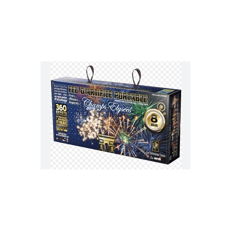 FEU D'ARTIFICE PORTABLE 8 MINUTES