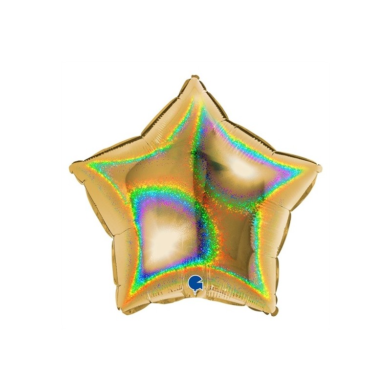 BALLON METALLIQUE ETOILE 46 CM HOLOGRAPHIC GLITTER GOLD 5 BALLON METALLIQUE ETOILE 46 CM HOLOGRAPHIC GLITTER GOLD 5