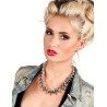 COLLIER ROCKEUR PUNK ARGENTE