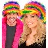CHAPEAU DE PECHEUR TYPE BOB PELUCHE ARC EN CIEL